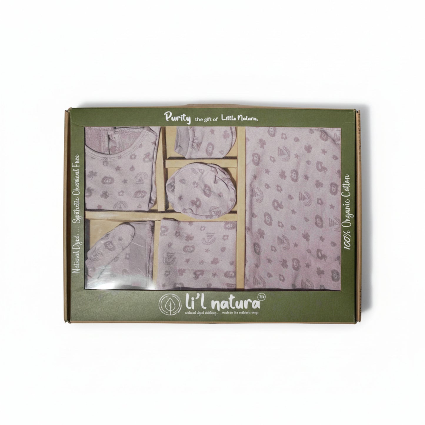 ORIGAMI - GIFT SET (BABY FROCK) - PURPLE + LILAC - GIRL - 0-3 M
