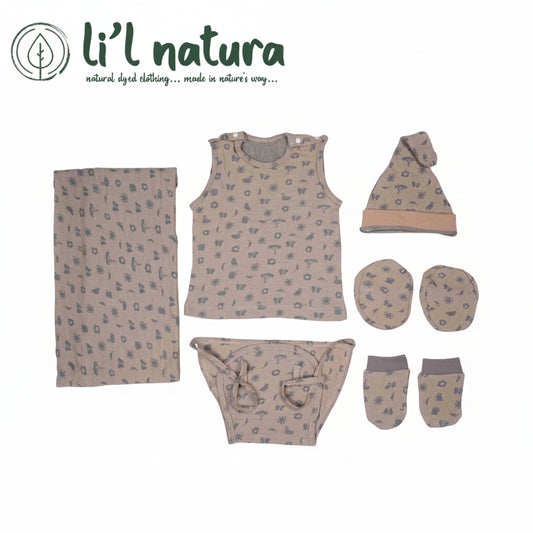 ORIGAMI - GIFT SET (SHL. BUTTON) - PURPLE + GREY - UNISEX - 0-3 M