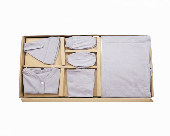 NATURE's 12 - GIFT SET (FRONT OPEN) - MUSA LILAC - UNISEX - 0-3 M | LITTLE NATURA