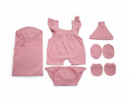 NATURE's 12 - GIFT SET (JUMPEE FRILLED) - RUBIA MAJENTA - GIRL - 0-3 M | LITTLE NATURA