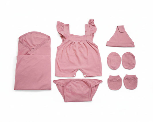 NATURE's 12 - GIFT SET (JUMPEE FRILLED) - RUBIA MAJENTA - GIRL - 0-3 M | LITTLE NATURA