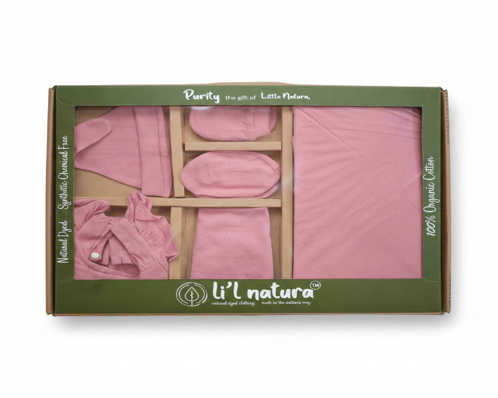 NATURE's 12 - GIFT SET (JUMPEE FRILLED) - RUBIA MAJENTA - GIRL - 0-3 M | LITTLE NATURA
