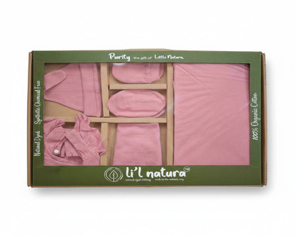 NATURE's 12 - GIFT SET (JUMPEE FRILLED) - RUBIA MAJENTA - GIRL - 0-3 M | LITTLE NATURA