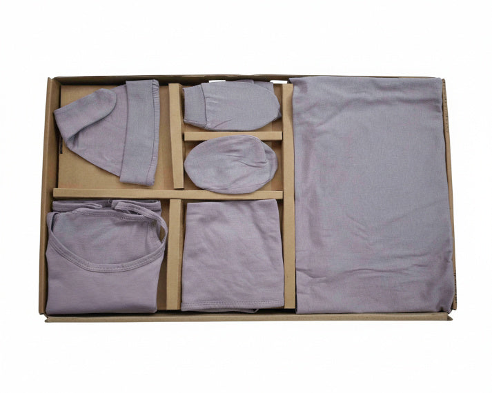 NATURE's 12 - GIFT SET (SHL. LACE) - MUSA LILAC - UNISEX - 0-3 M | LITTLE NATURA