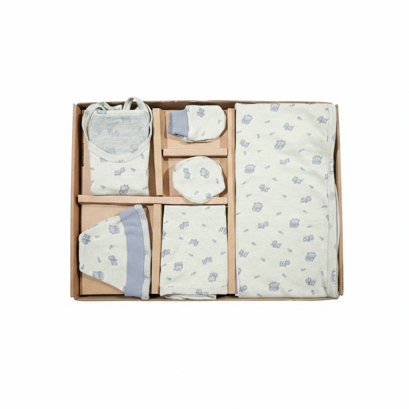 ORIGAMI - GIFT SET (SHL. LACE) - GREEN + LILAC - UNISEX - 0-3 M | LITTLE NATURA