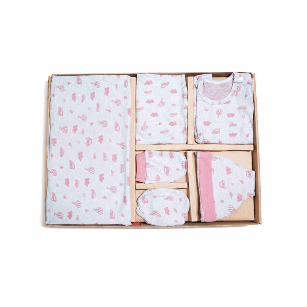 ORIGAMI - GIFT SET (SHL. BUTTON) - BLUE + MAGENTA - UNISEX - 0-3 M