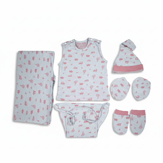 ORIGAMI - GIFT SET (SHL. BUTTON) - BLUE + MAGENTA - UNISEX - 0-3 M