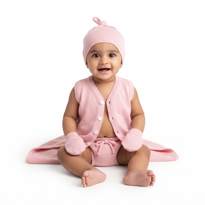 NATURE's 12 - GIFT SET (FRONT OPEN) - RUBIA MAJENTA - UNISEX - 0-3 M | LITTLE NATURA