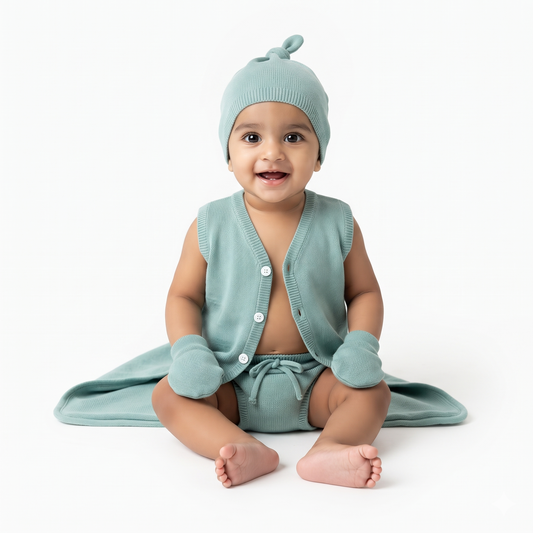 NATURE's 12 - GIFT SET (FRONT OPEN) - CLITORIA AQUA - UNISEX - 0-3 M | LITTLE NATURA