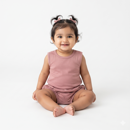 NATURE's 12 - GIFT SET (SHL. BUTTON) - RUBIA MAJENTA - UNISEX - 0-3 M | LITTLE NATURA