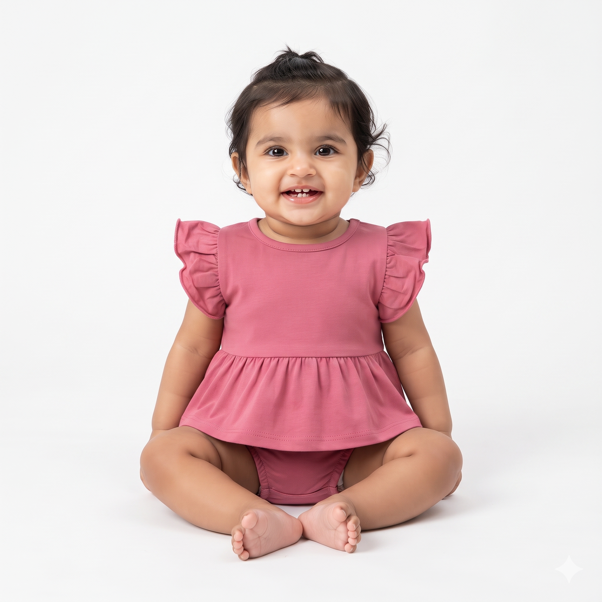 NATURE's 12 - GIFT SET (BABY FROCK) - RUBIA MAJENTA - GIRL - 0-3 M | LITTLE NATURA