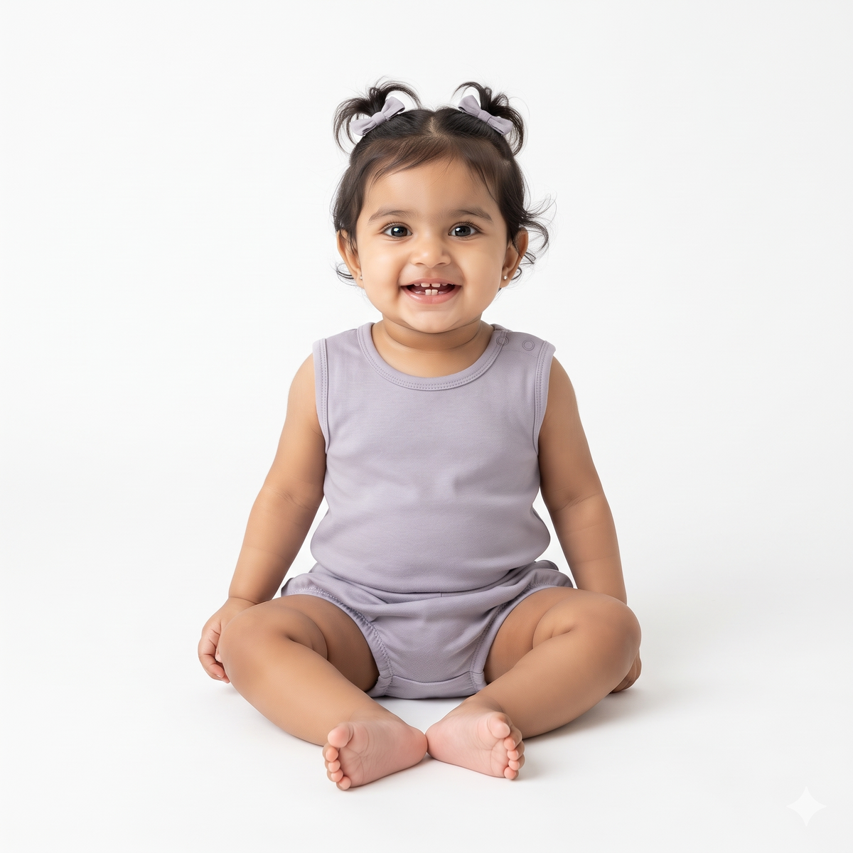 NATURE's 12 - GIFT SET (SHL. BUTTON) - MUSA LILAC - UNISEX - 0-3 M | LITTLE NATURA