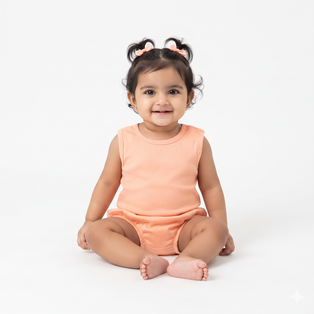 NATURE's 12 - GIFT SET (SHL. BUTTON) - MARIGOLD ORANGE - UNISEX - 0-3 M | LITTLE NATURA